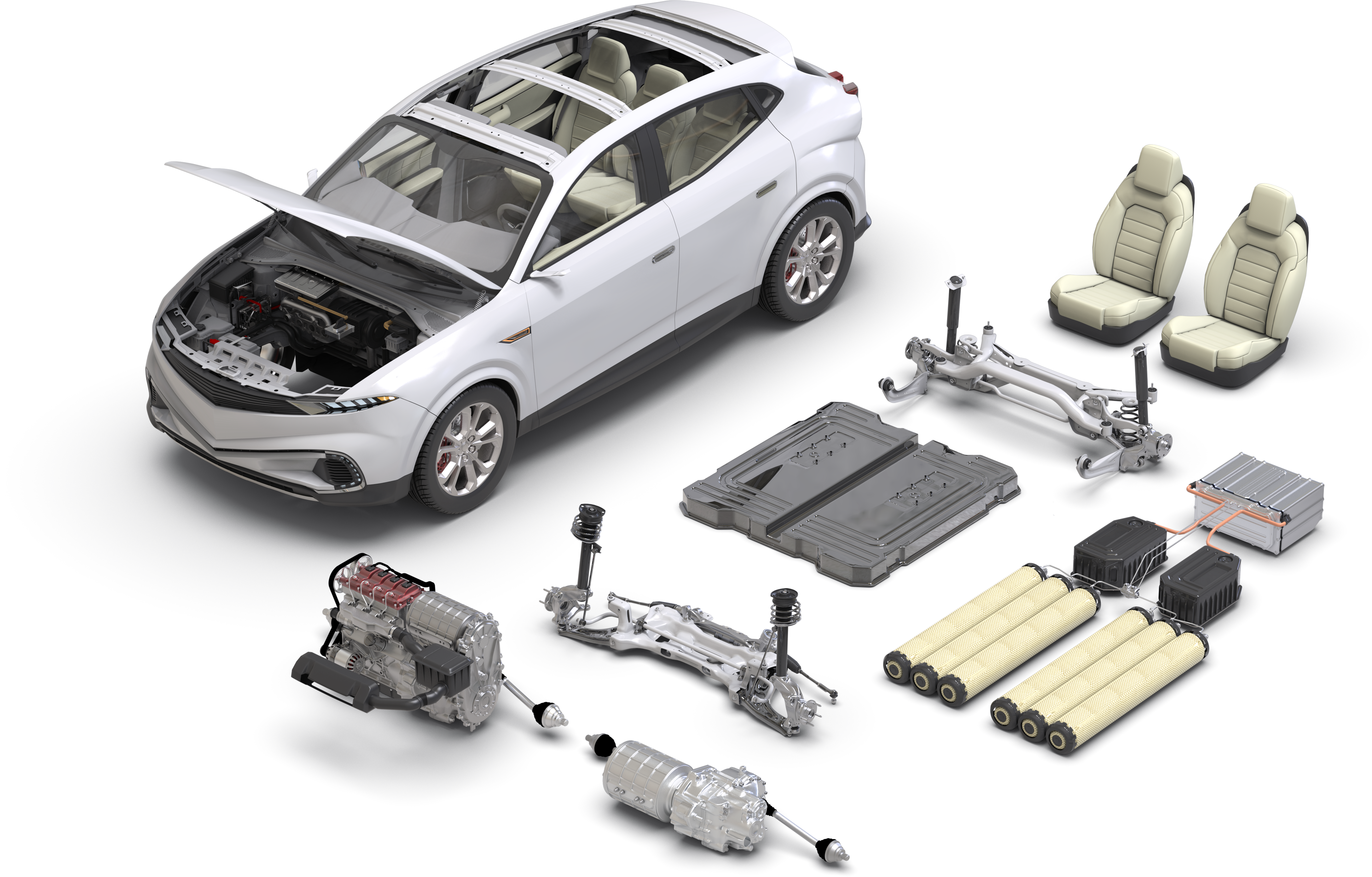 Bestandteile eines Automobils